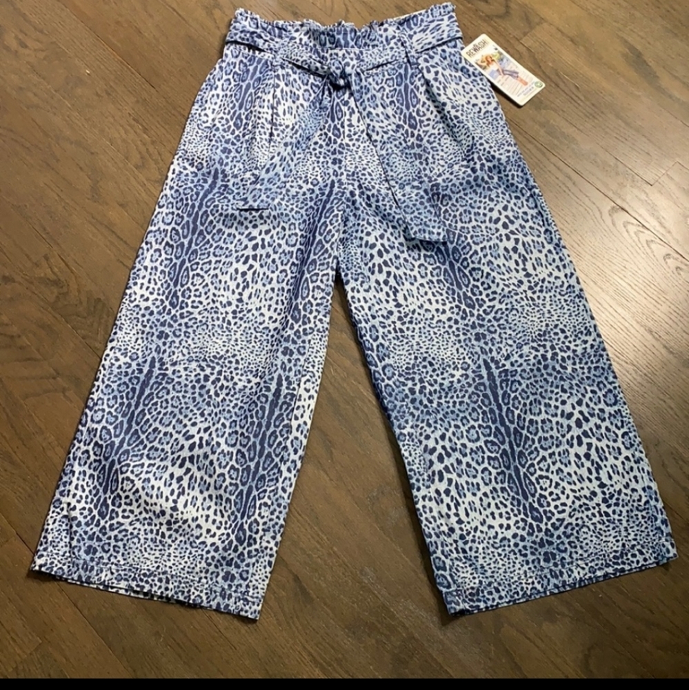 NWT  Rewash wide leg paper bag waist pants